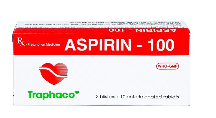 Aspirin -100 Traphaco ( 3 vỉ x 10 viên)