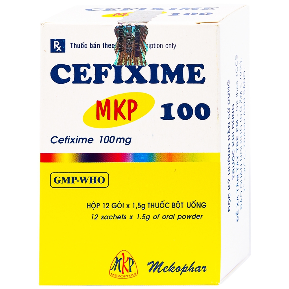 Cefixime 100 Mekophar (Hộp 12 gói)