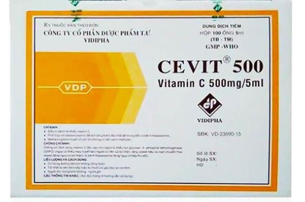 Cevit 500mg  (Hộp 100 ống x 5ml)