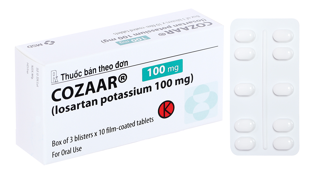 Cozaar 100mg (3 vỉ x 10 viên)
