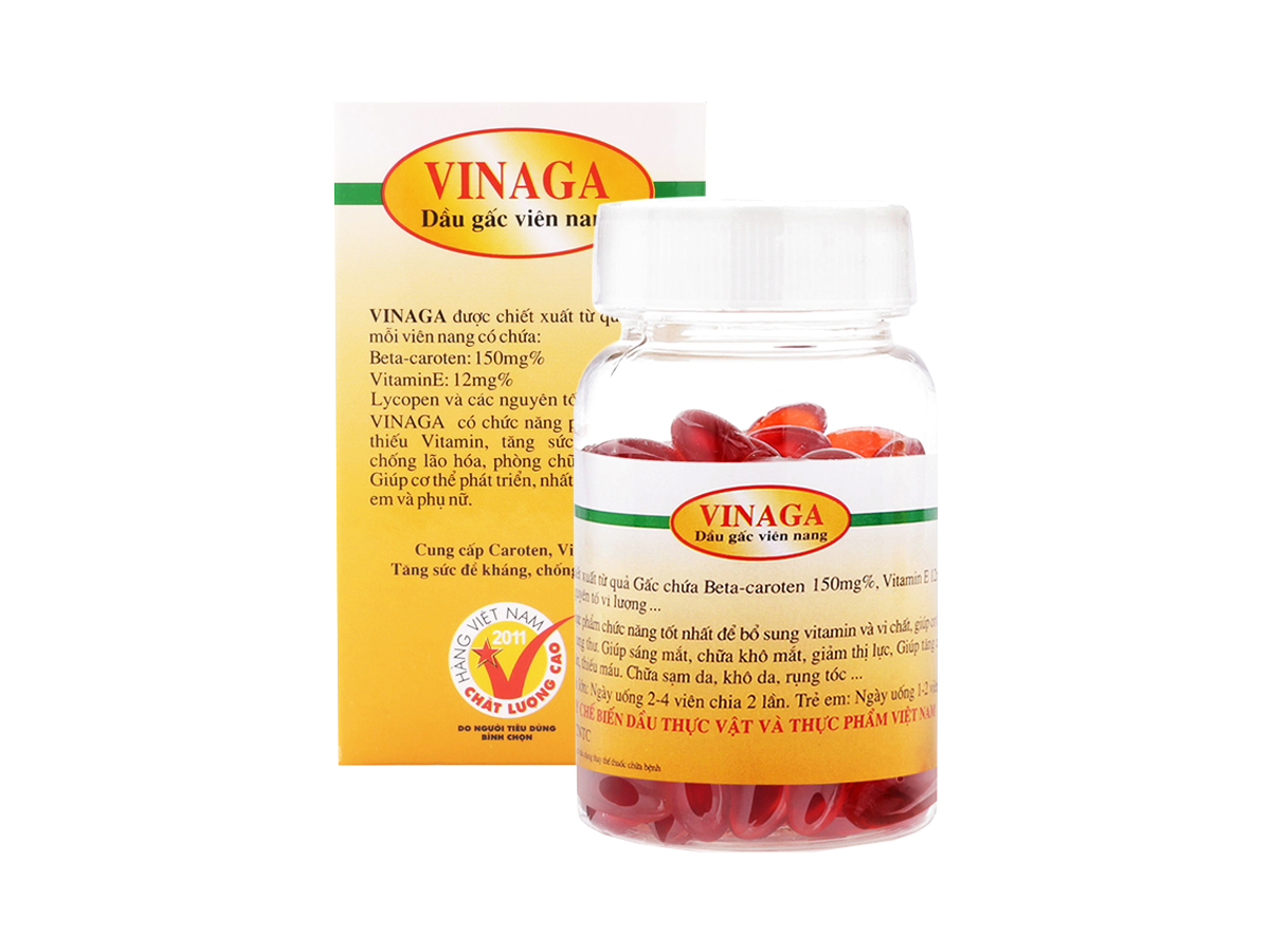 Dầu gấc Vinaga (hộp 100 viên)