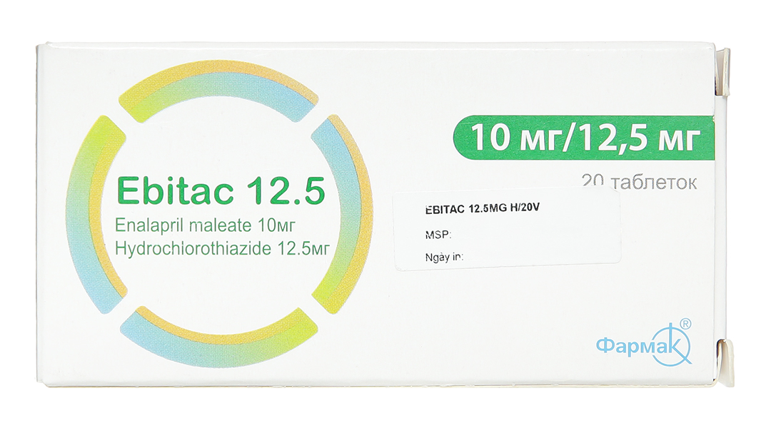 Ebitac 12.5 (2 vỉ x 10 viên)