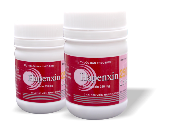 Hapenxin Cephalexin 250mg lọ 100 viên