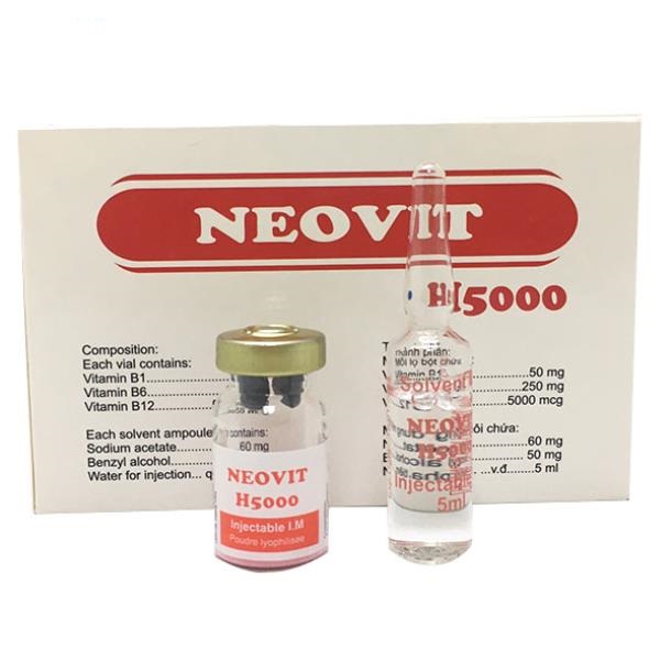 Neovit H5000 (Hộp 4 lọ bột + 4 ống 5ml dung môi)