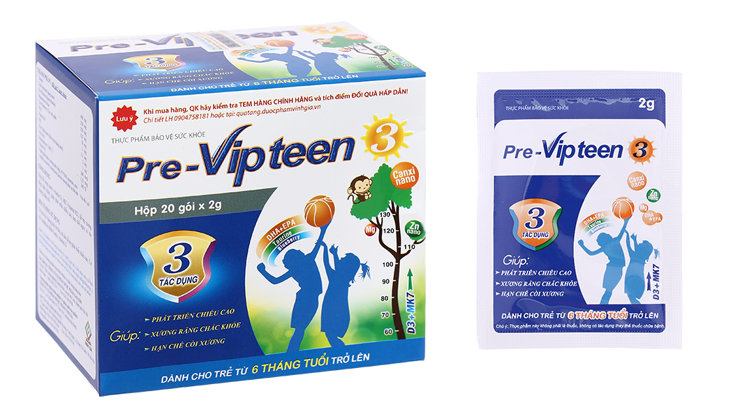 Pre-Vipteen 3 - Giúp trẻ phát triển trí não, tăng chiều cao