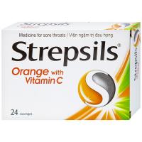 Strepsils Orange with Vitamin C (2 vỉ x 12 viên)